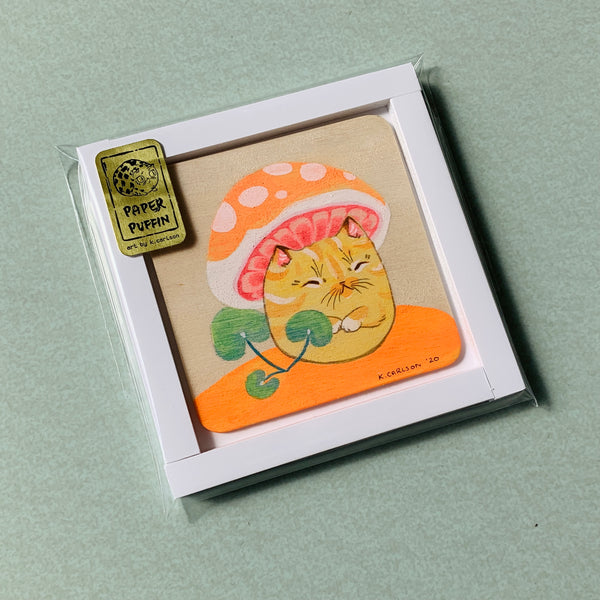 Original Mushroom Cat Painting # 3