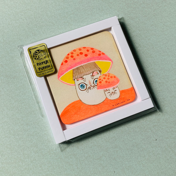 Original Mushroom Cat Painting #1