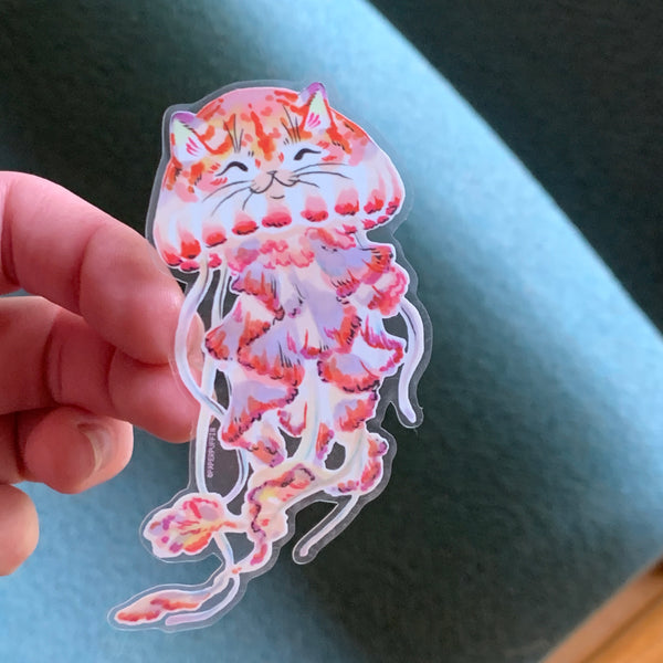 Aquatic Cat Stickers Set of 7 Stickers