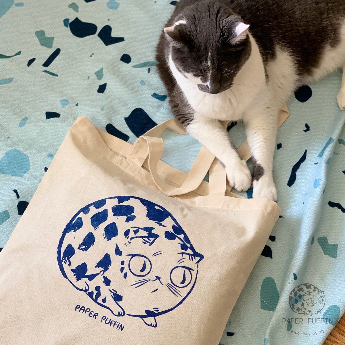 Paper Puffin Cat Tote Bag – PaperPuffin