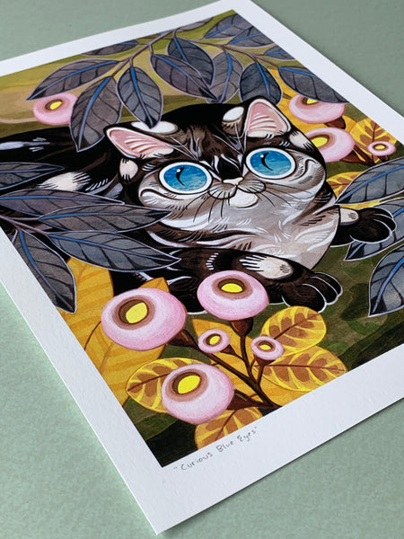 Curious Blue Eyes Print 8x10