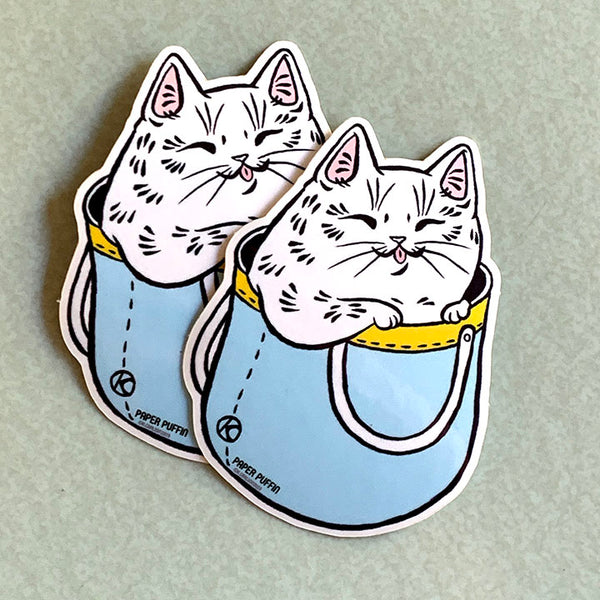 Cat in Bag Sticker