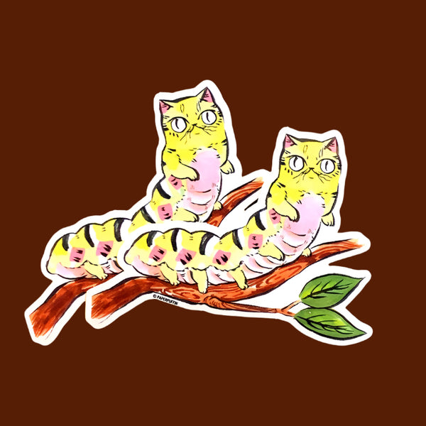 Caterpillar Cat Sticker