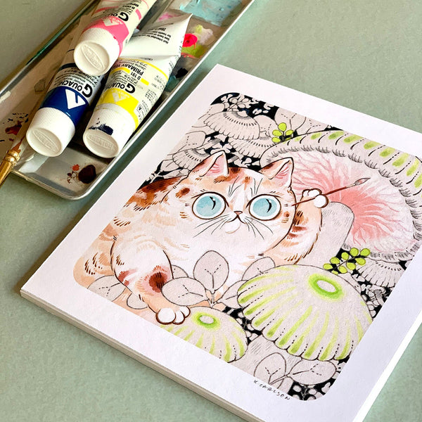 Painter Cat 1 Print