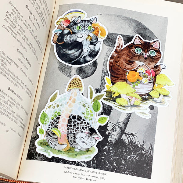 Mushroom Cats! Veiled Lady Cat Sticker