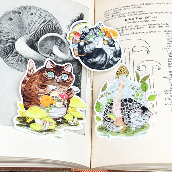 Mushroom Cats! Veiled Lady Cat Sticker