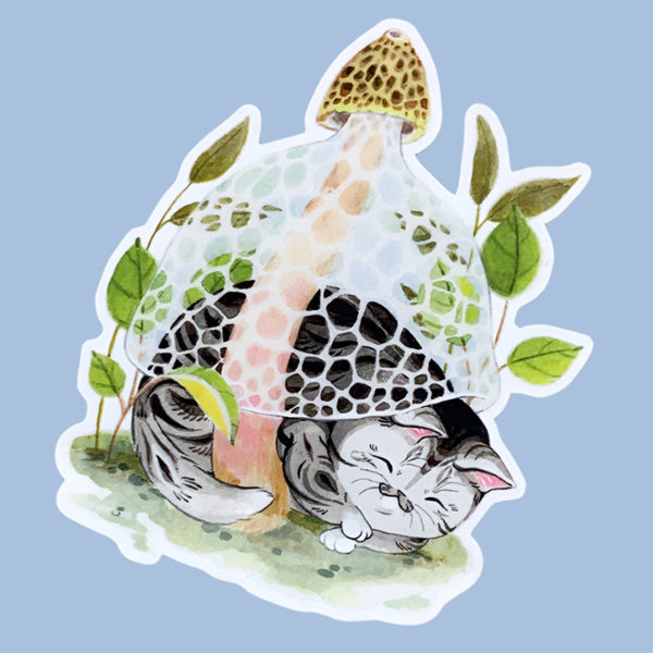 Mushroom Cats! Veiled Lady Cat Sticker