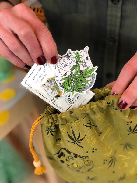 Cannabis Cat Enamel Pin