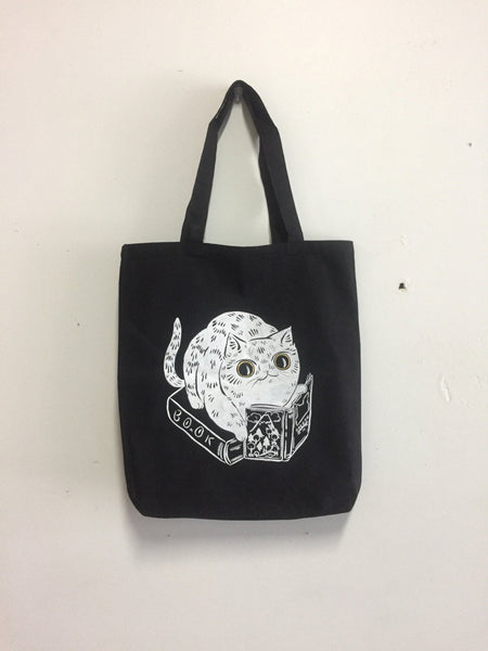 Book Cat Tote Bag