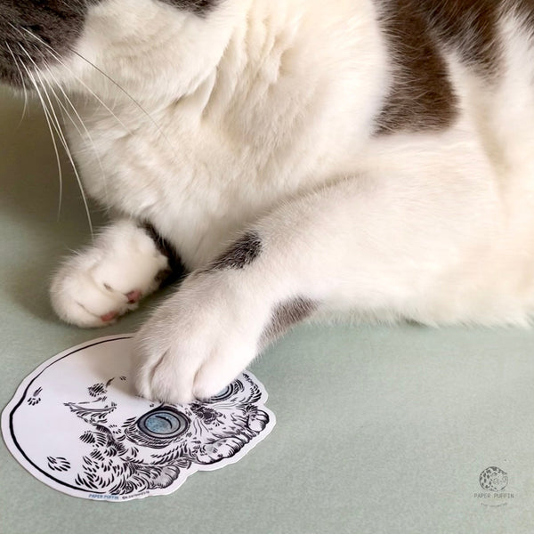Skull Cat Sticker