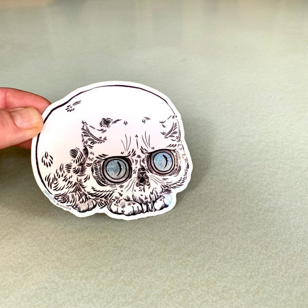 Skull Cat Sticker