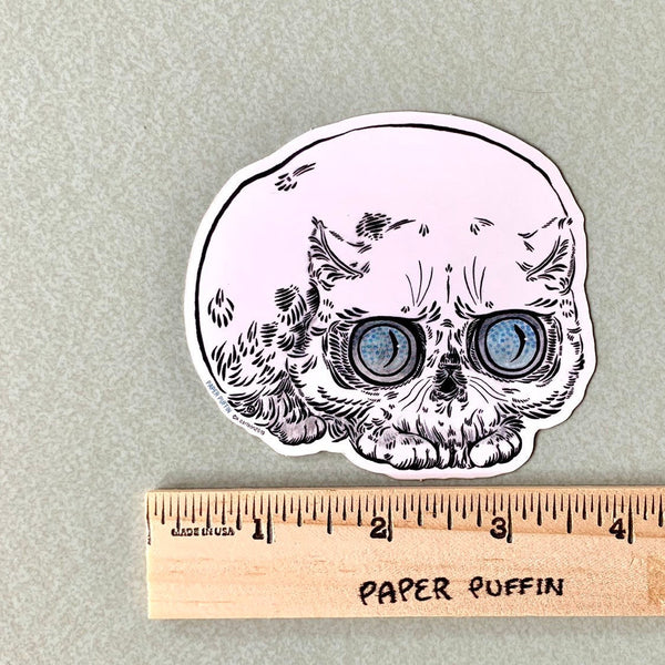 Skull Cat Sticker