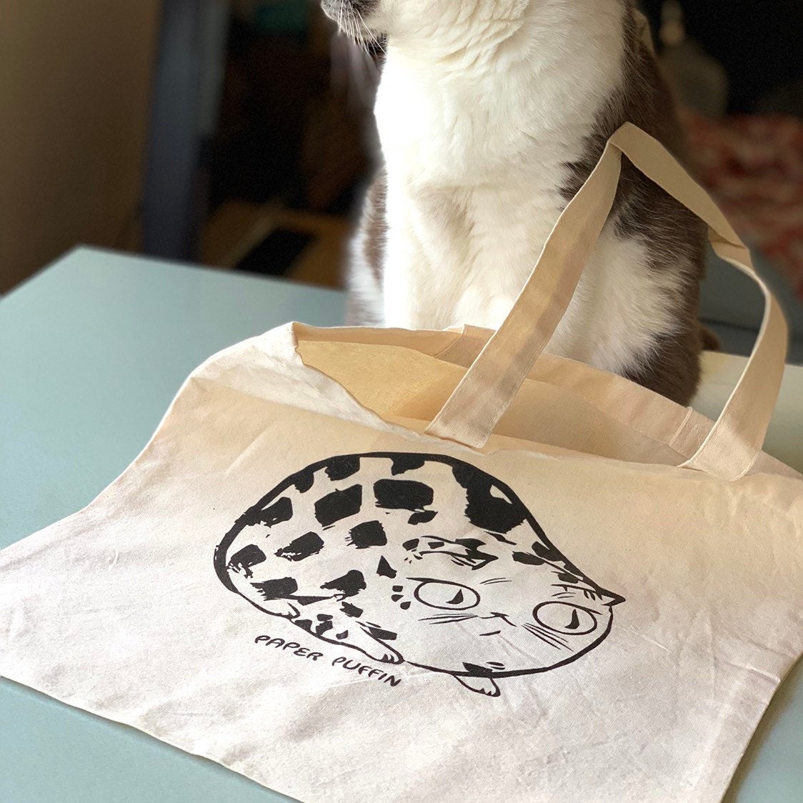 Paper Puffin Cat Tote Bag – PaperPuffin