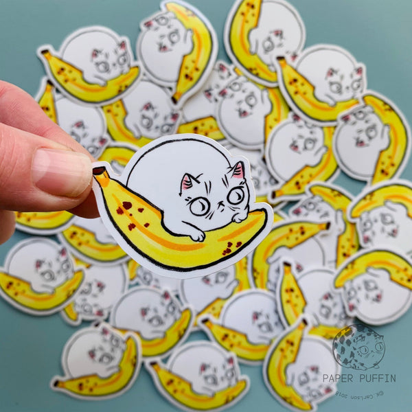 Banana Cat Stickers 3 pack