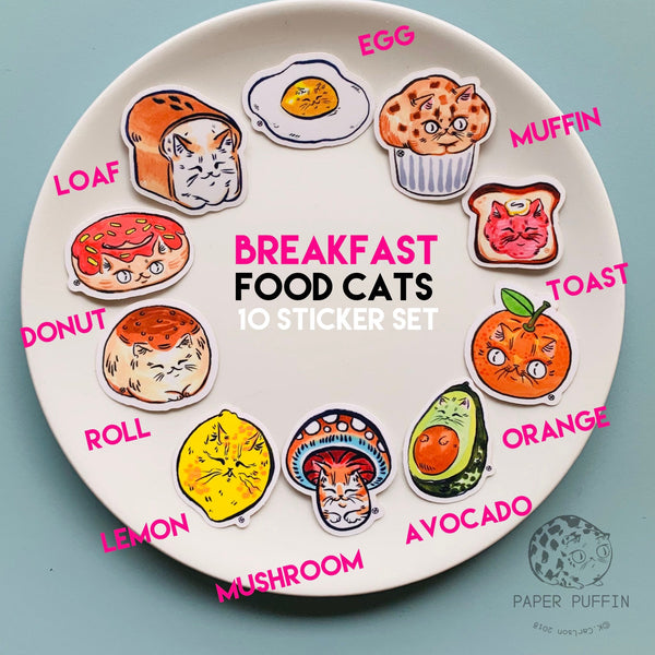 Food Cat Stickers