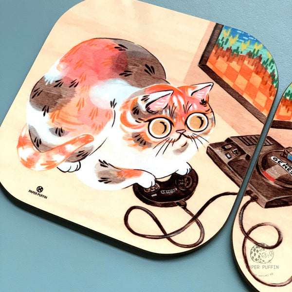 Sega Saga Cats Coasters Set of 2