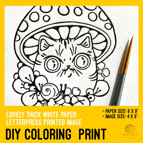 Color Your Own “Colorful Cap" Print 6x9