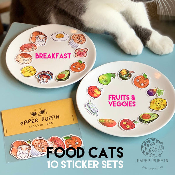 Food Cat Stickers