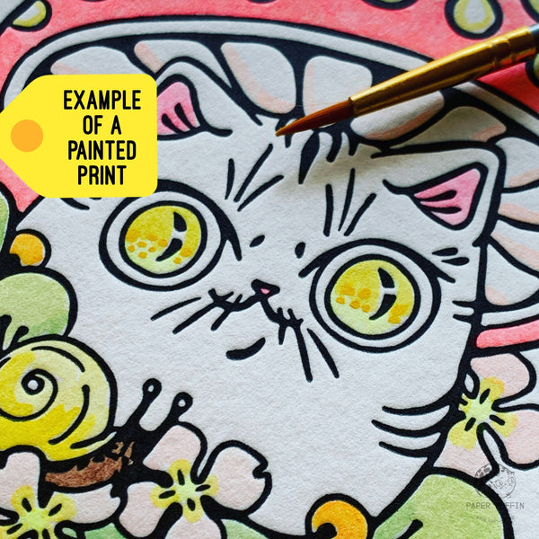 Color Your Own “Colorful Cap" Print 6x9
