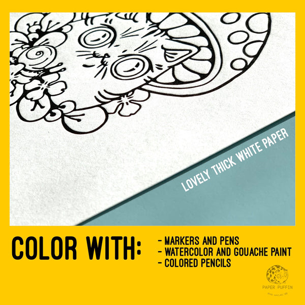 Color Your Own “Colorful Cap" Print 6x9