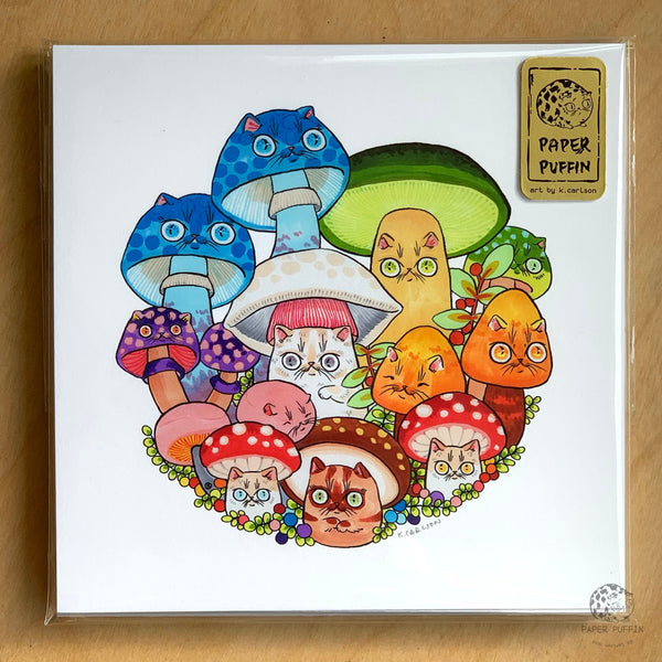Mini Print “Mushroom Cats Circle #31”