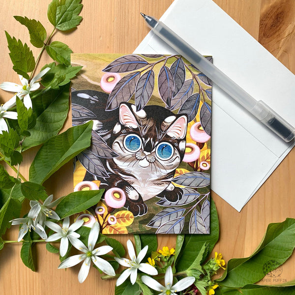 Curious Blue Eyes Card