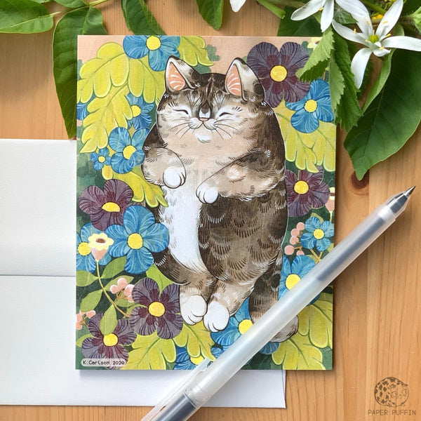 Floating in Flowers #2 Card