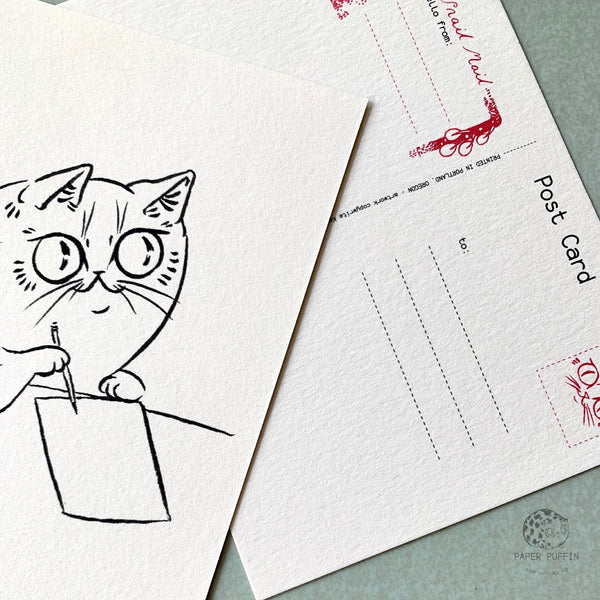Postcard Set - Snail Mail & Mushroom Cats