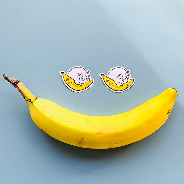 Banana Cat Stickers 3 pack