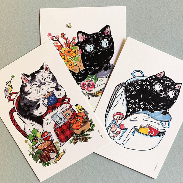 Forager Cat Postcard