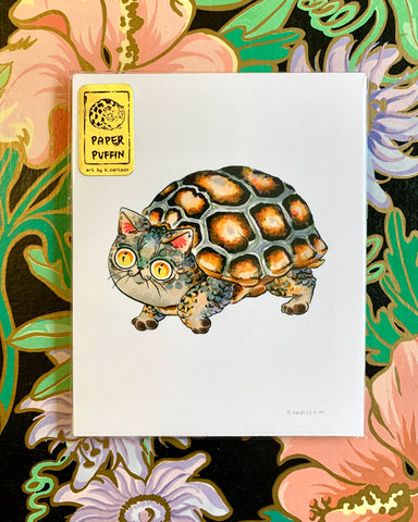 Mini Print “Tortoise Cat”  New & Limited