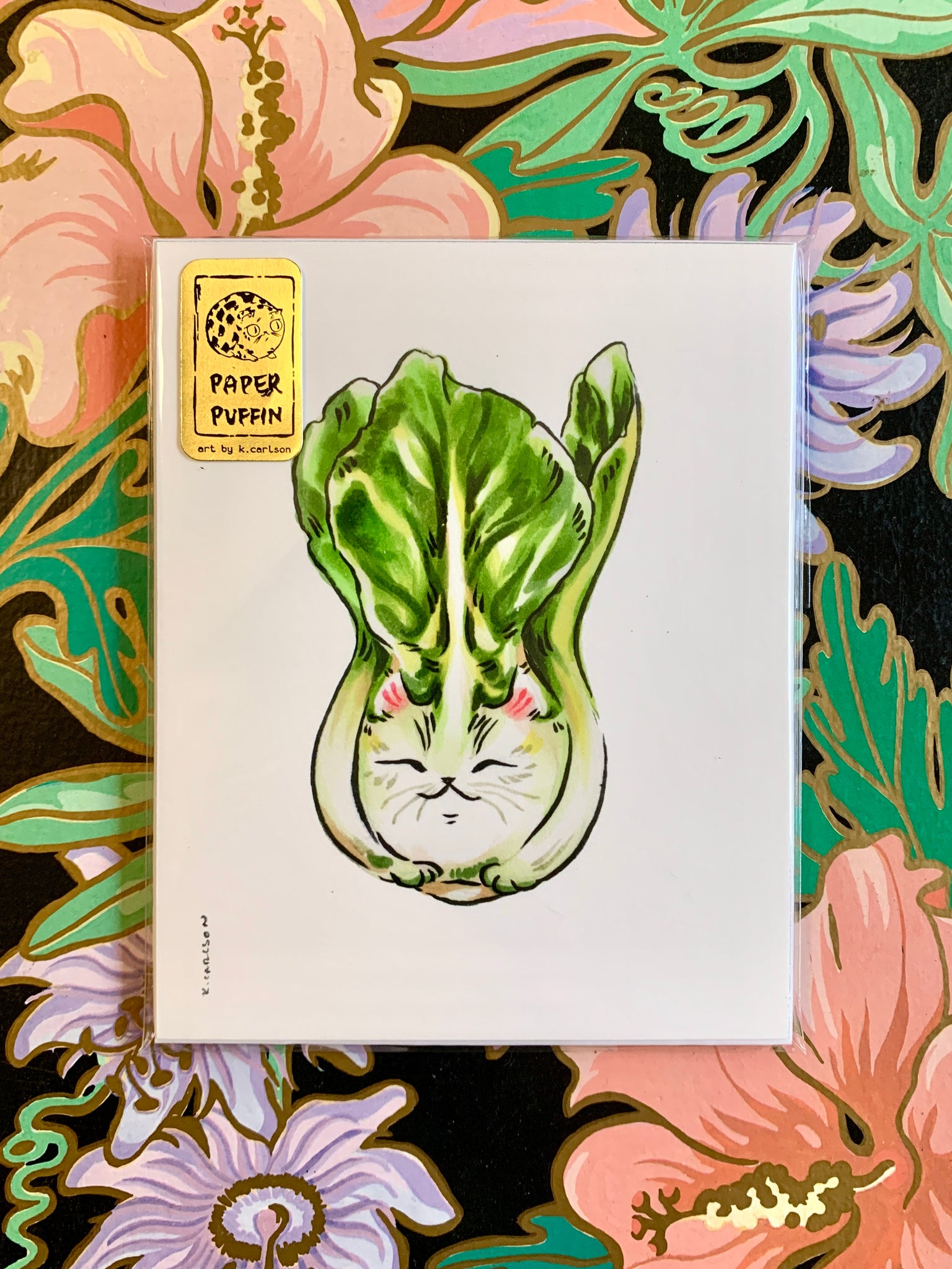 Mini Print “Bok choy Cat” New & Limited