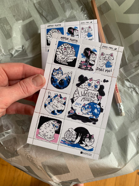 Postcard Mega Set of 20 + Lick&Stick Snail Mail Sheet
