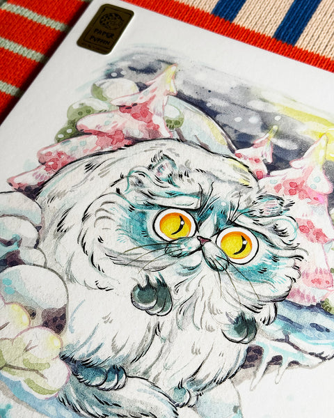 NO ICE Snow Cat Print - 100% Donated