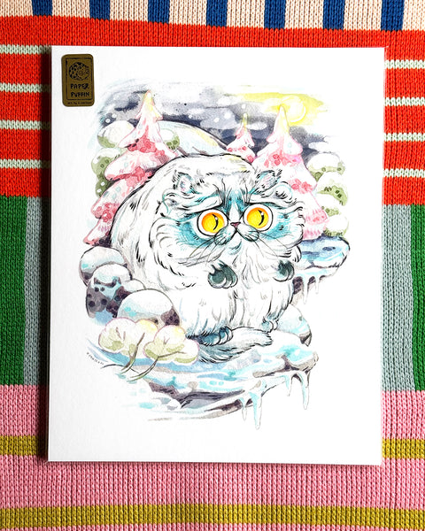 NO ICE Snow Cat Print - 100% Donated