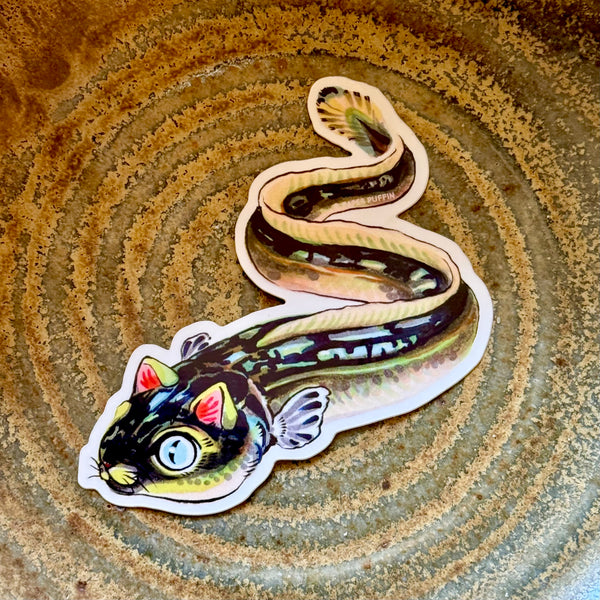 Eel Cat Sticker