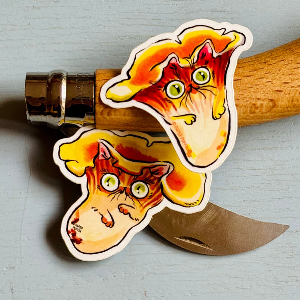 Chanterelle Cat Stickers Set of 2