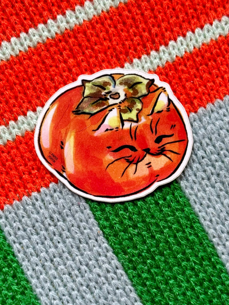 Persimmon Cat Sticker