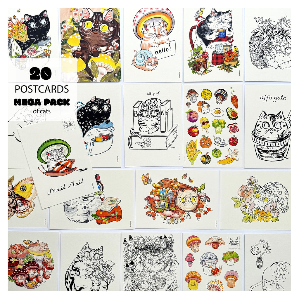 Mega Set of 20 Postcards 45% off list – PaperPuffin