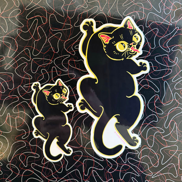Black Panther Cat Large XL Sticker