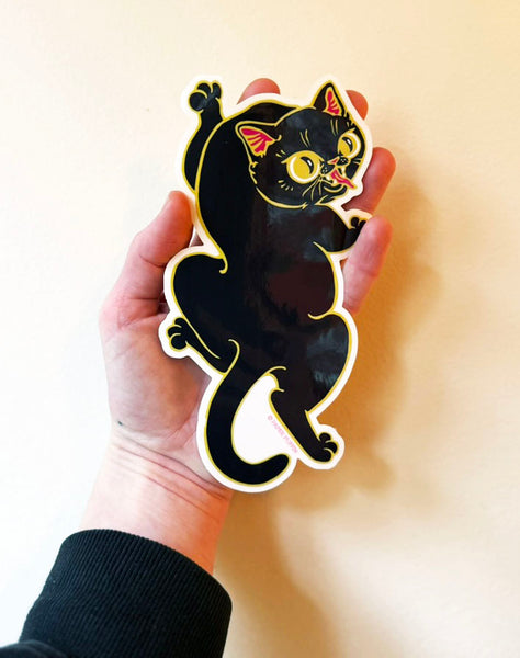 Black Panther Cat Large XL Sticker