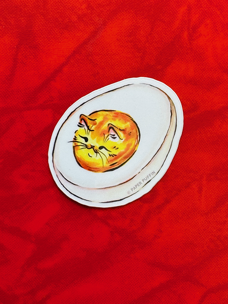 Egg Cat Sticker