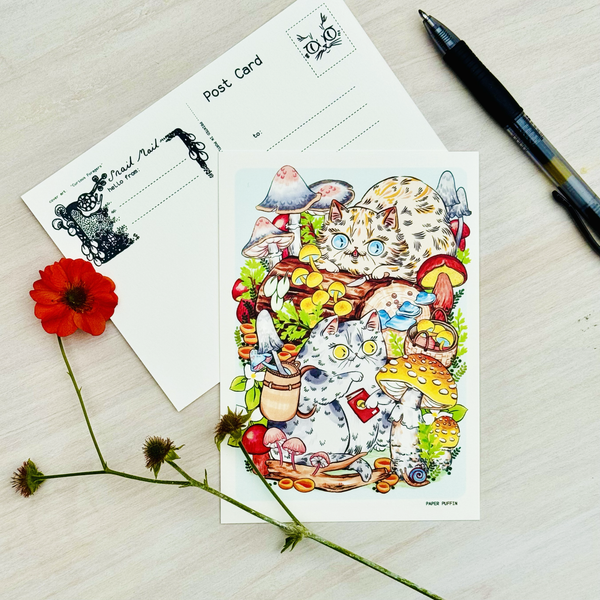 Curious Foragers Postcard