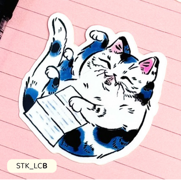 Letter Loving Cat D Sticker