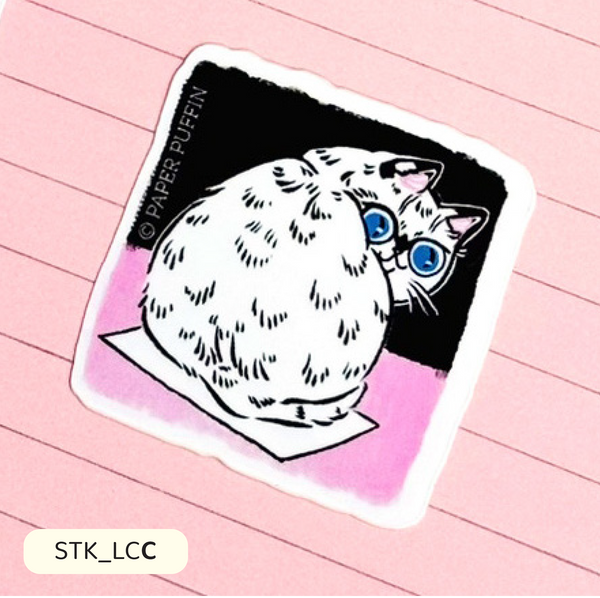 Letter Loving Cat D Sticker