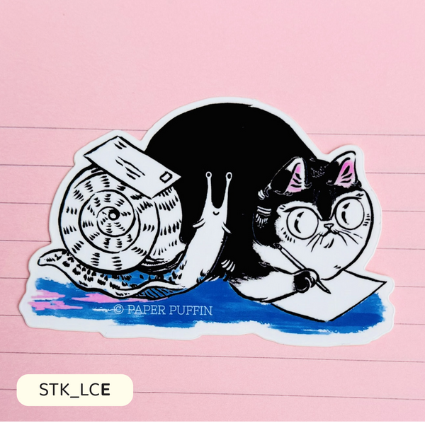 Letter Loving Cat D Sticker
