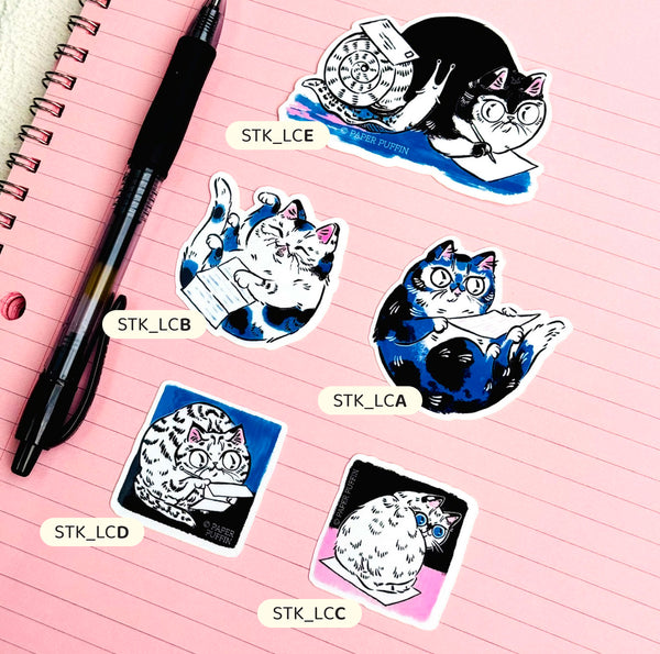 Letter Loving Cat D Sticker