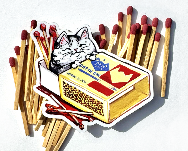 Matchbox Cat Sticker