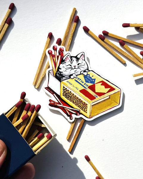 Matchbox Cat Sticker
