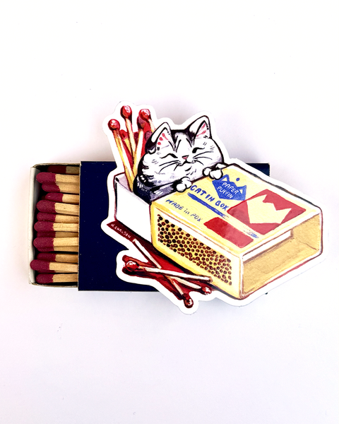 Matchbox Cat Sticker